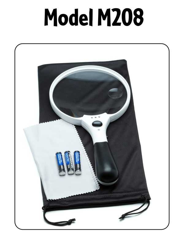 2X / 4X Magnifiers With Plastic Handle Light Loupe