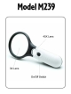 MAGNIFYING GLASS WITH LIGHTS PLUS 3X LENS & 45X LOUPE